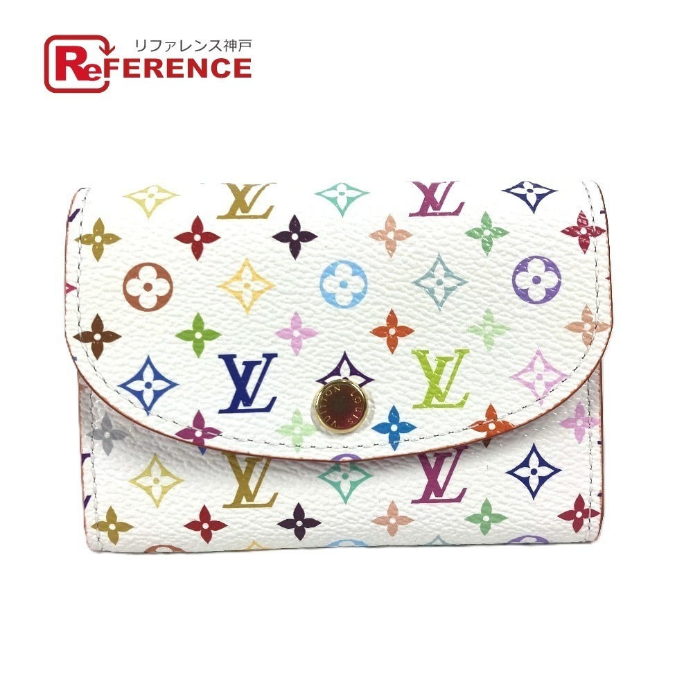 Louis Vuitton Multicolore Multicolor LV TM Porte Wallet Rosalie Bi fold White